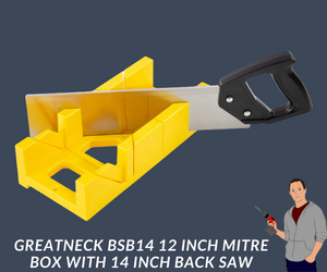 GreatNeck BSB14 12 Inch Mitre Box with 14 Inch Back Saw