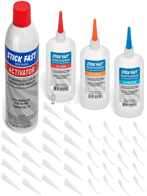 Stick Fast 4pc Starter glue Kit Activator