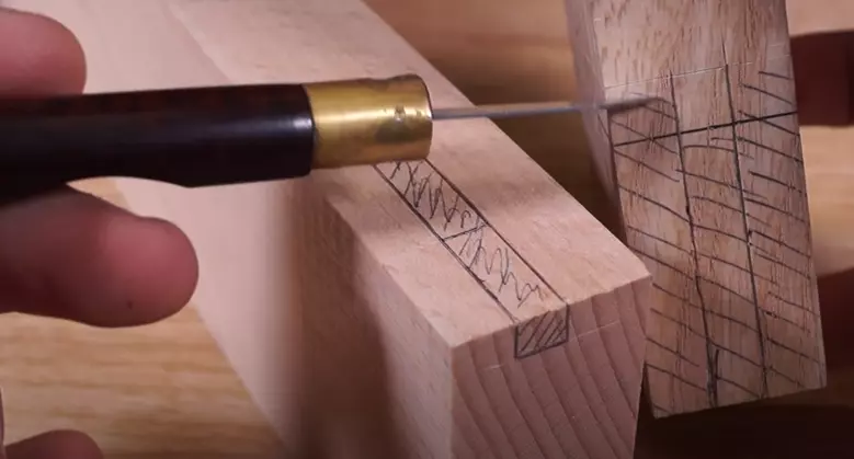How to cut a MORTICE AND TENON JOINT by HAND YouTube
